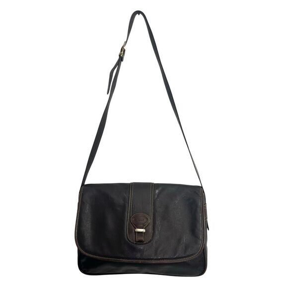 BALLY Shoulder Bag or Crossbody Purse Vintage in Dark Brown Leather Authentic - Picture 9 of 10